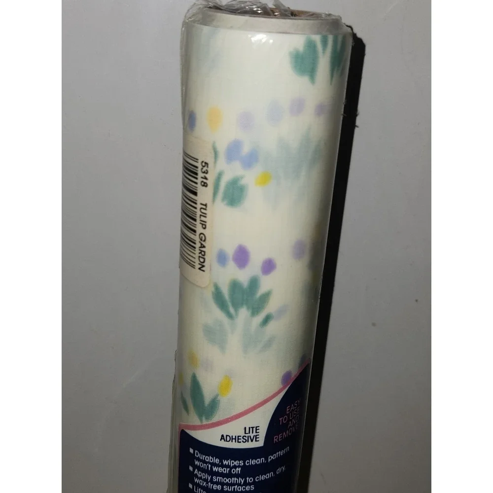 Vtg 1986 #5318 Rubbermaid Tulip Garden Floral Shelf Drawer Liner 12